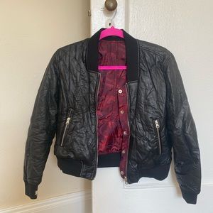 BlankNYC Reversible Puffer Bomber Jacket